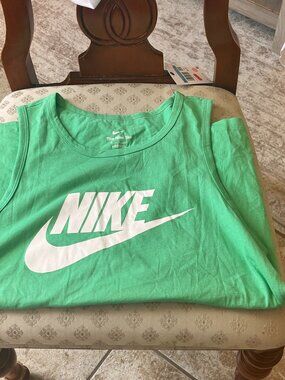 Nike Green Tank Top “The Nike Tee” Logo Graphic Size Medium